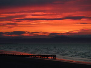 Sunset over Portobello beach