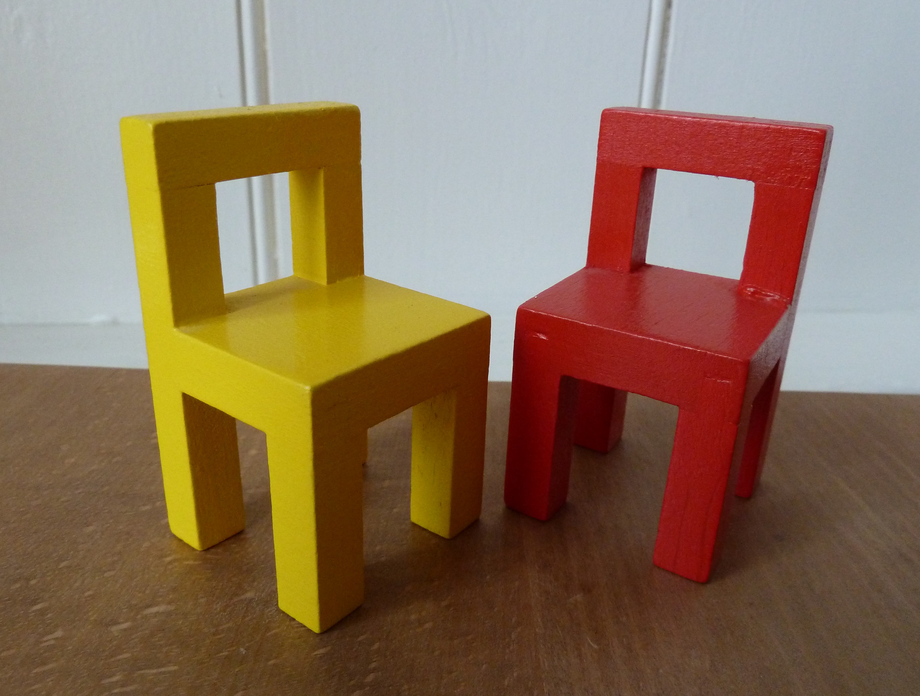 Picture of toy wooden chairs