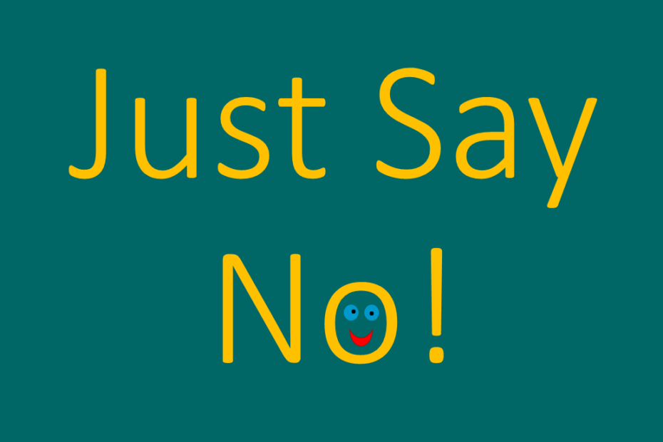 Image showing the phrase 'Just say no!'